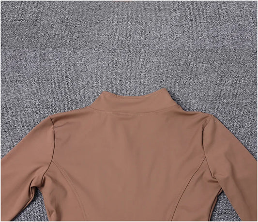 Women Sport Jacket Long Sleeve Shirt Workout Coat Gym Training Clothing Yoga Sportswear